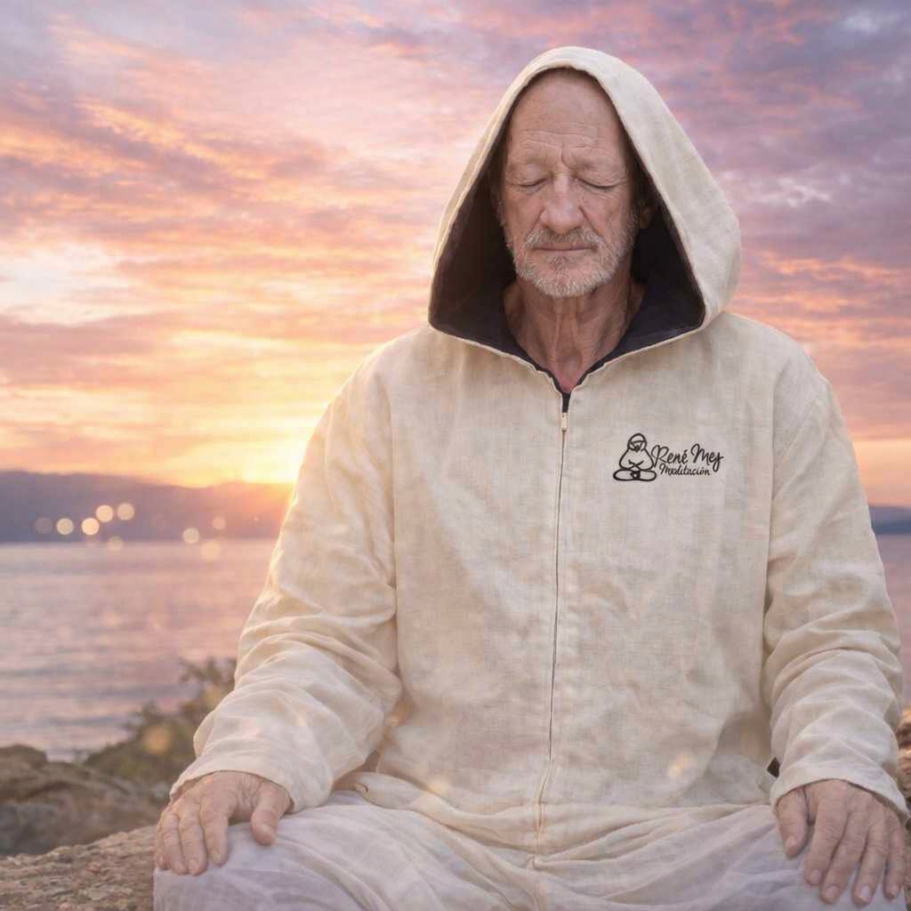 Chamarra Meditación de Lino René Mey con cuarzo de regalo
