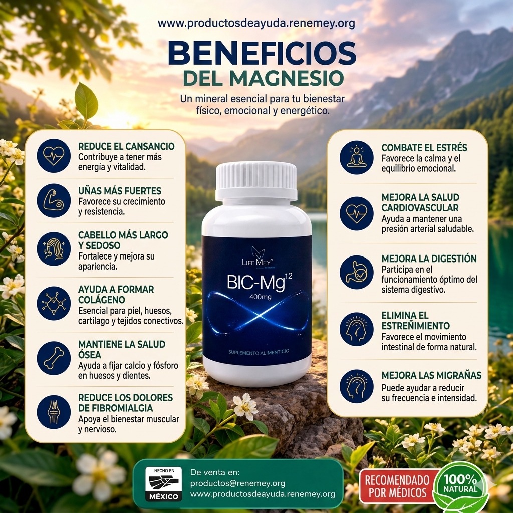 Complemento en cápsulas de Magnesio 400mg | Múltiples beneficios